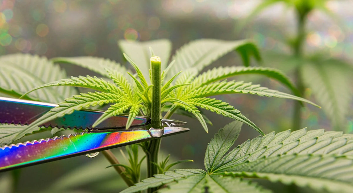Cannabis Stecklinge schneiden