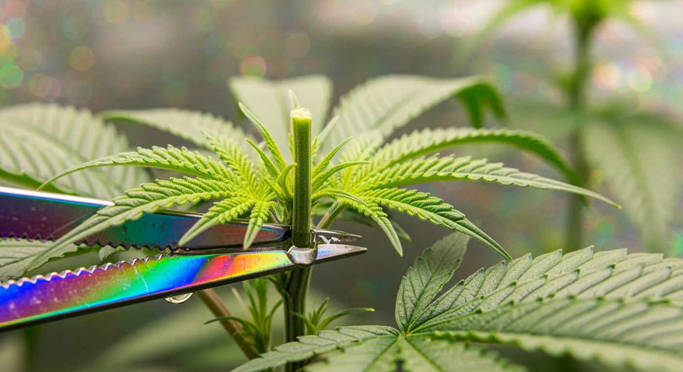 Cannabis Stecklinge schneiden