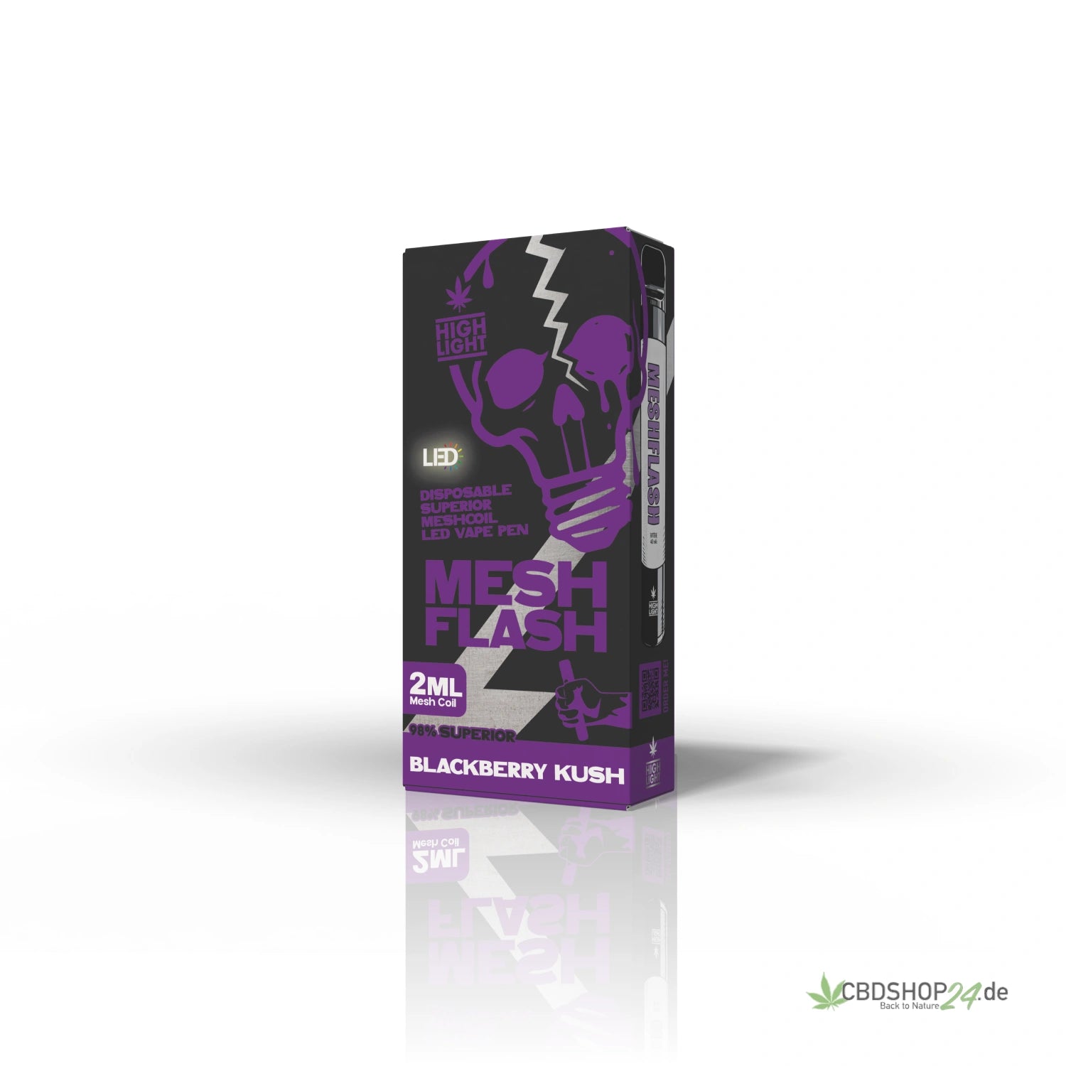 Mesh Flash Vape H2 Superior 96% - Blackberry Kush 2ml