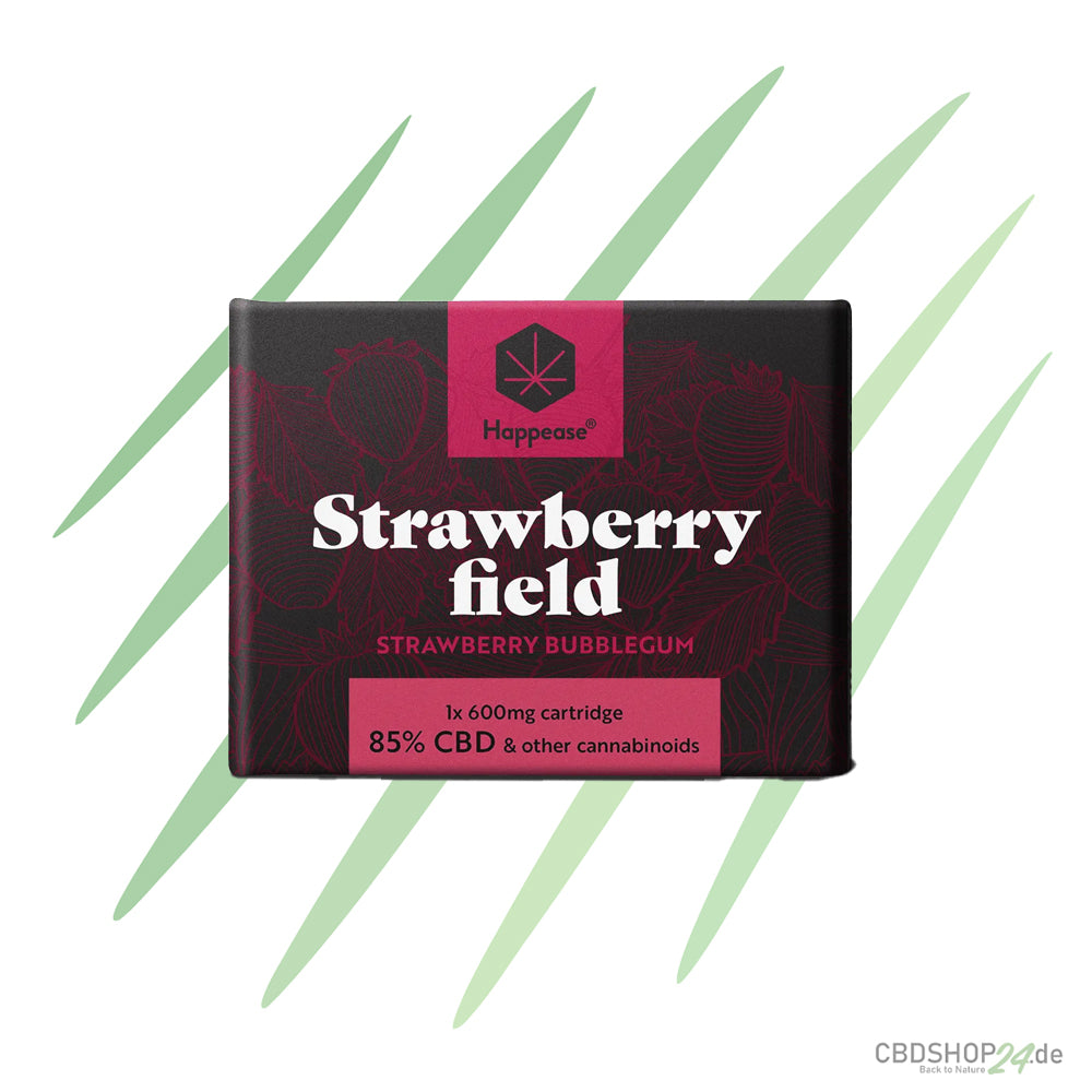 Happease® Strawberry Field – 85 % Cannabinoids (CBD, CBG & CBN) - Kartusche