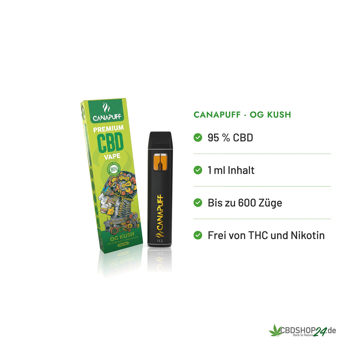 Canapuff CBD Vape 95% - OG Kush
