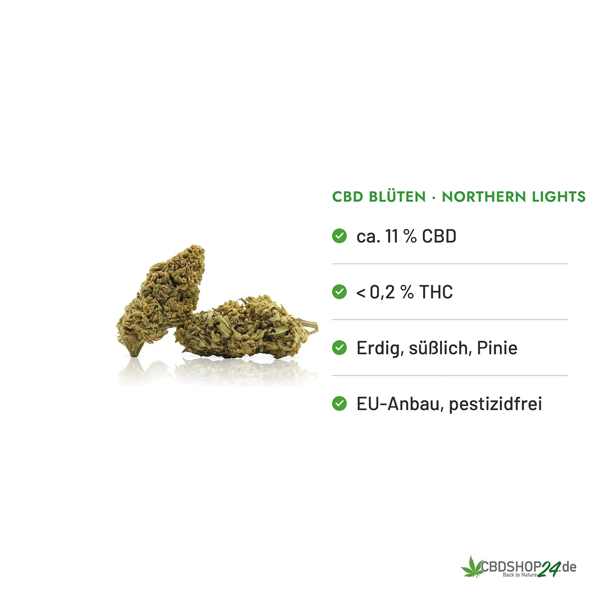 CBD Blüten 11% Northern Lights