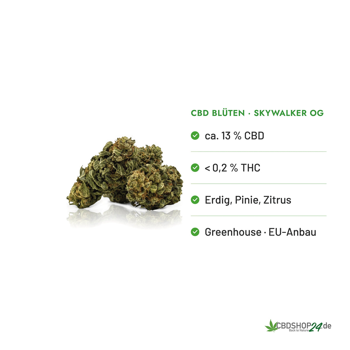 CBD Blüten 13% Skywalker OG