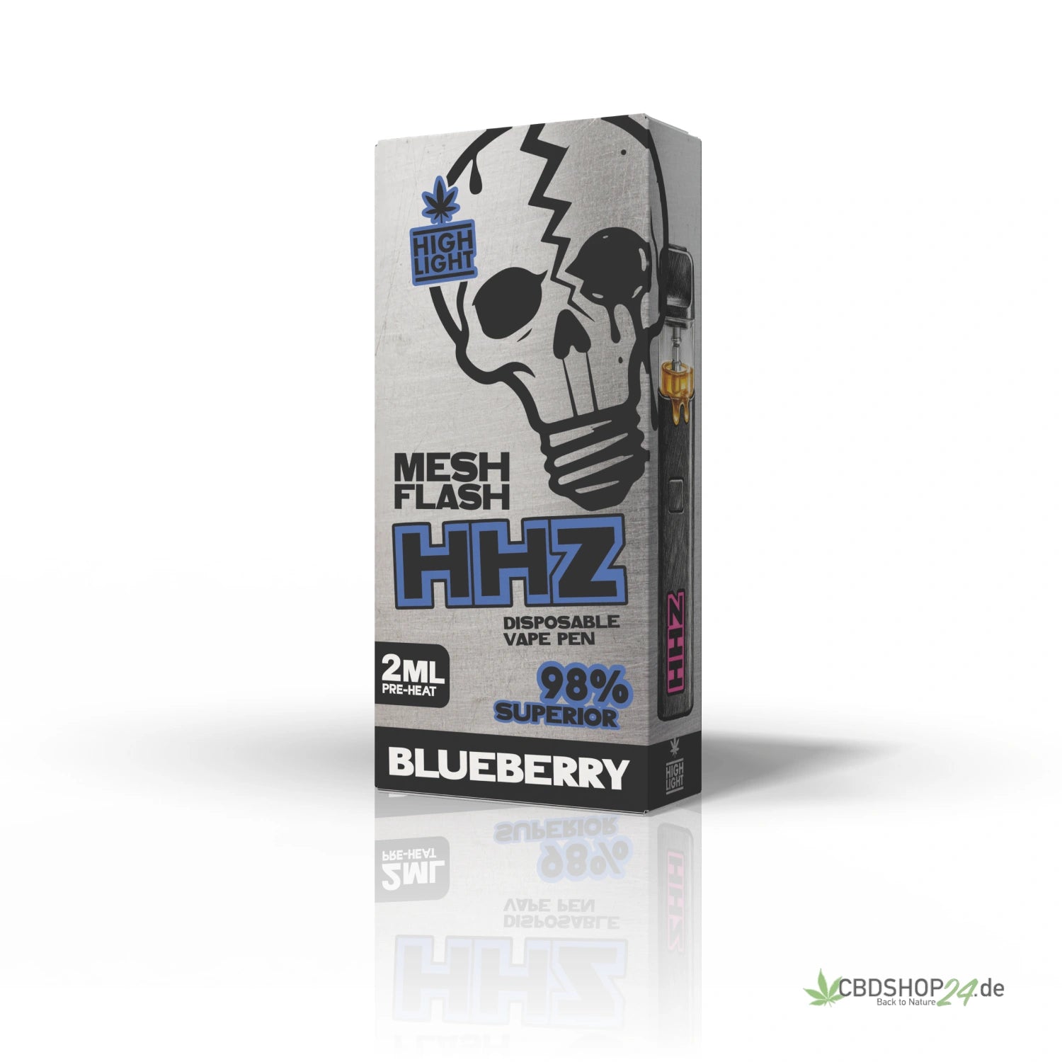 Mesh Flash Vape HHZ 98% - Blueberry 2ml