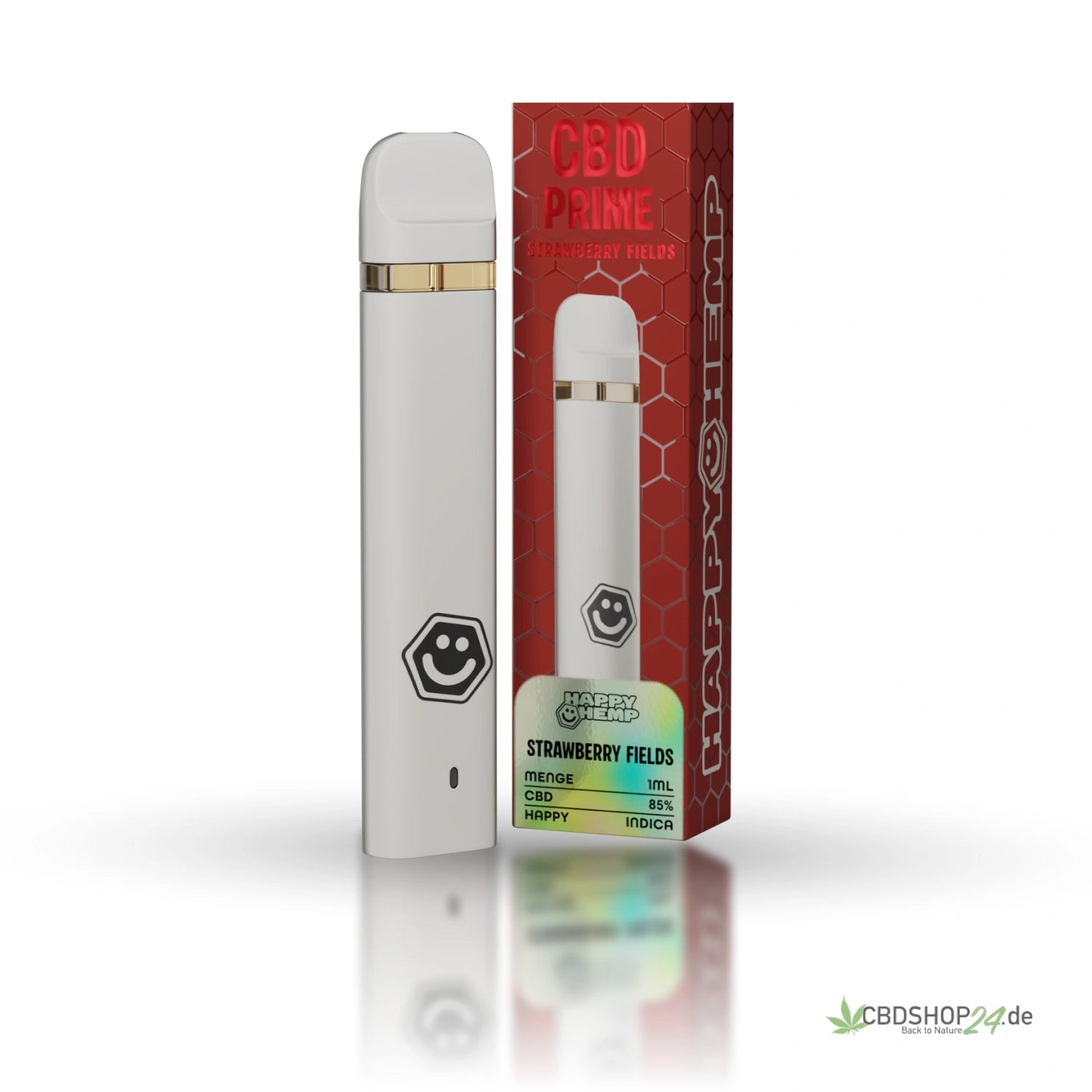 Happy Hemp® CBD Vape 85% - Strawberry Fields 1ml