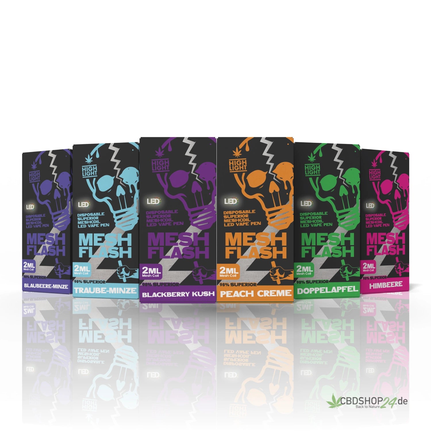 Mesh Flash Vape H2 Superior 96% - Blackberry Kush 2ml