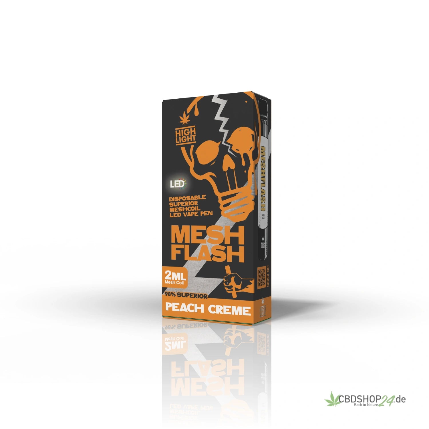 Mesh Flash Vape H2 Superior 96% - Peach Creme 2ml
