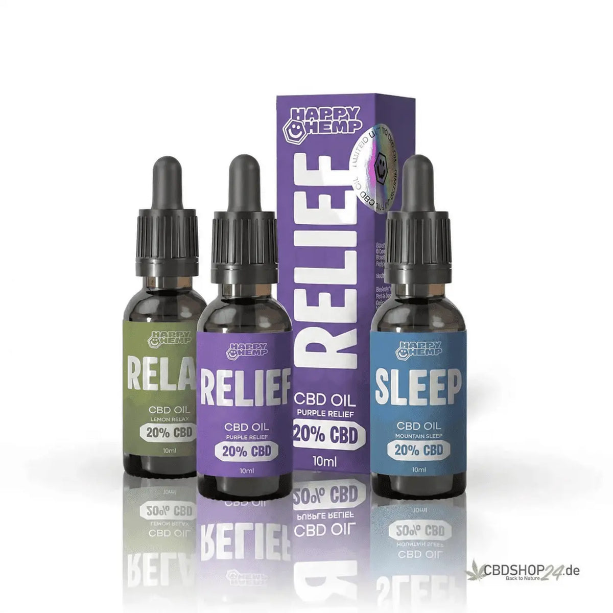 Happy Hemp 3x 20% CBD-Öl Bundle
