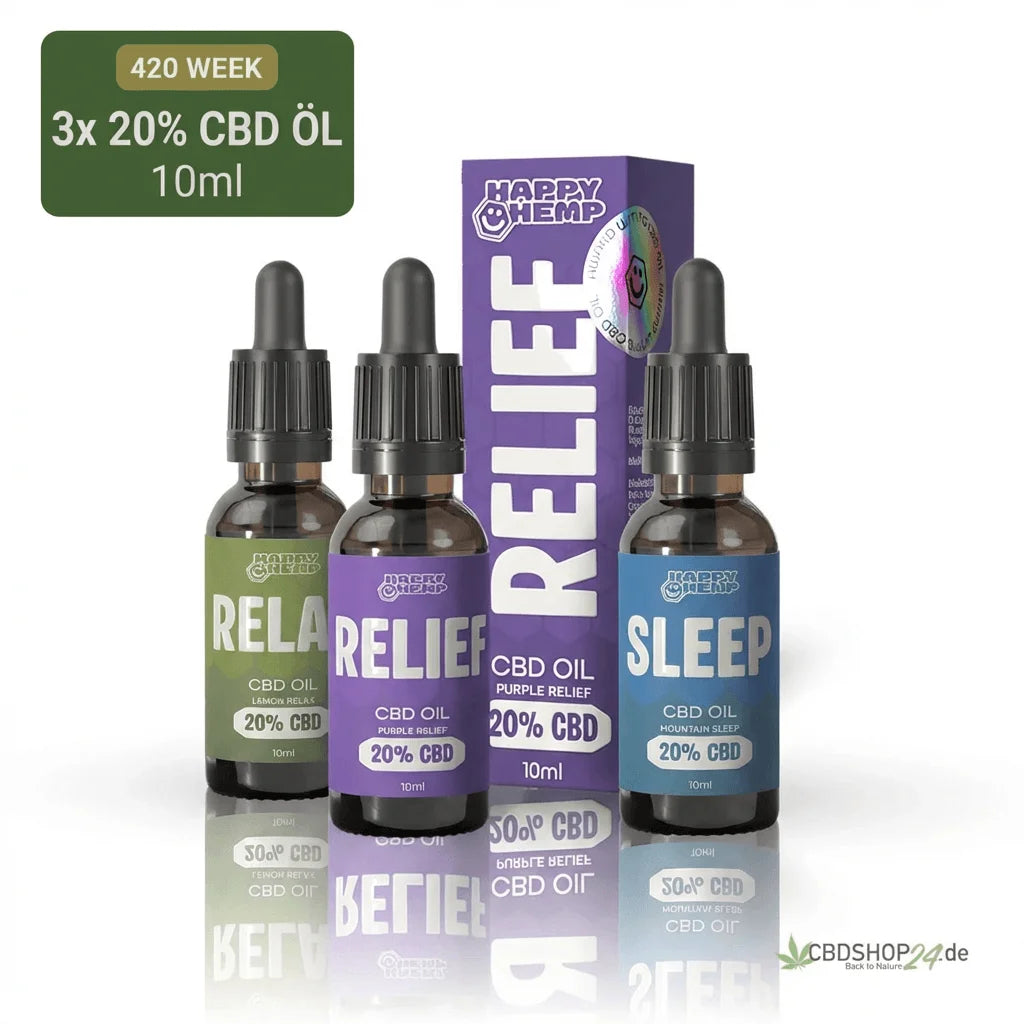 Happy Hemp 3x 20% CBD-Öl Bundle