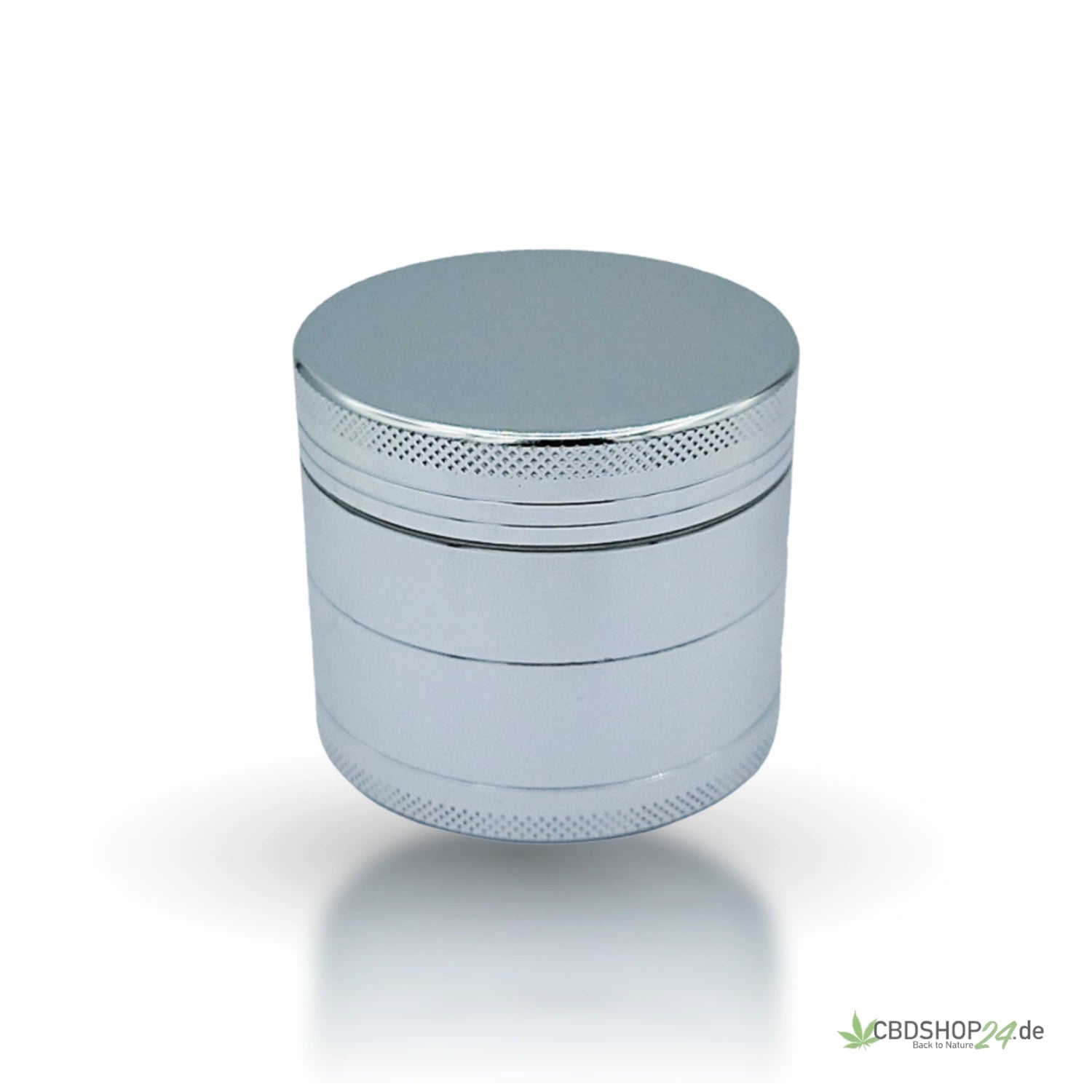 Aluminium Grinder 4 tlg. Silber 53mm cbdshop24