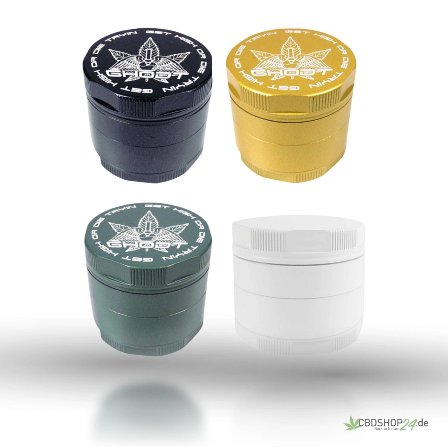 GHODT Keramik Grinder 4 tlg. 53mm, versch. Farben-cbdshop24.de