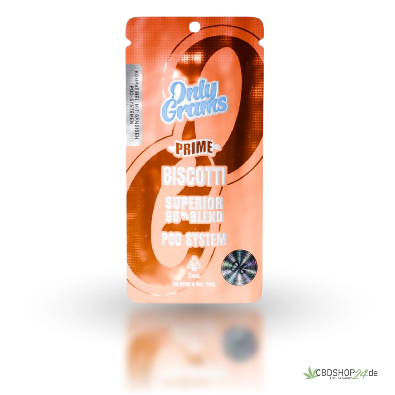 OnlyGrams H2 Superior Pod 96% - Biscotti