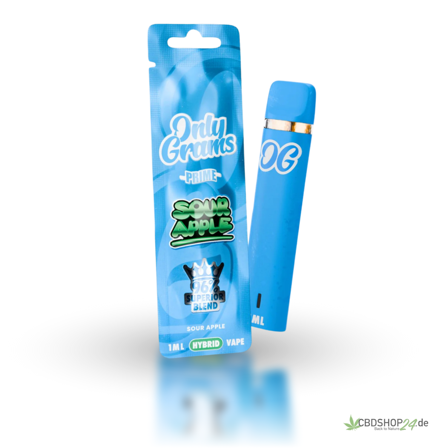 OnlyGrams Superior Vape 96% - Sour Apple cbdshop24