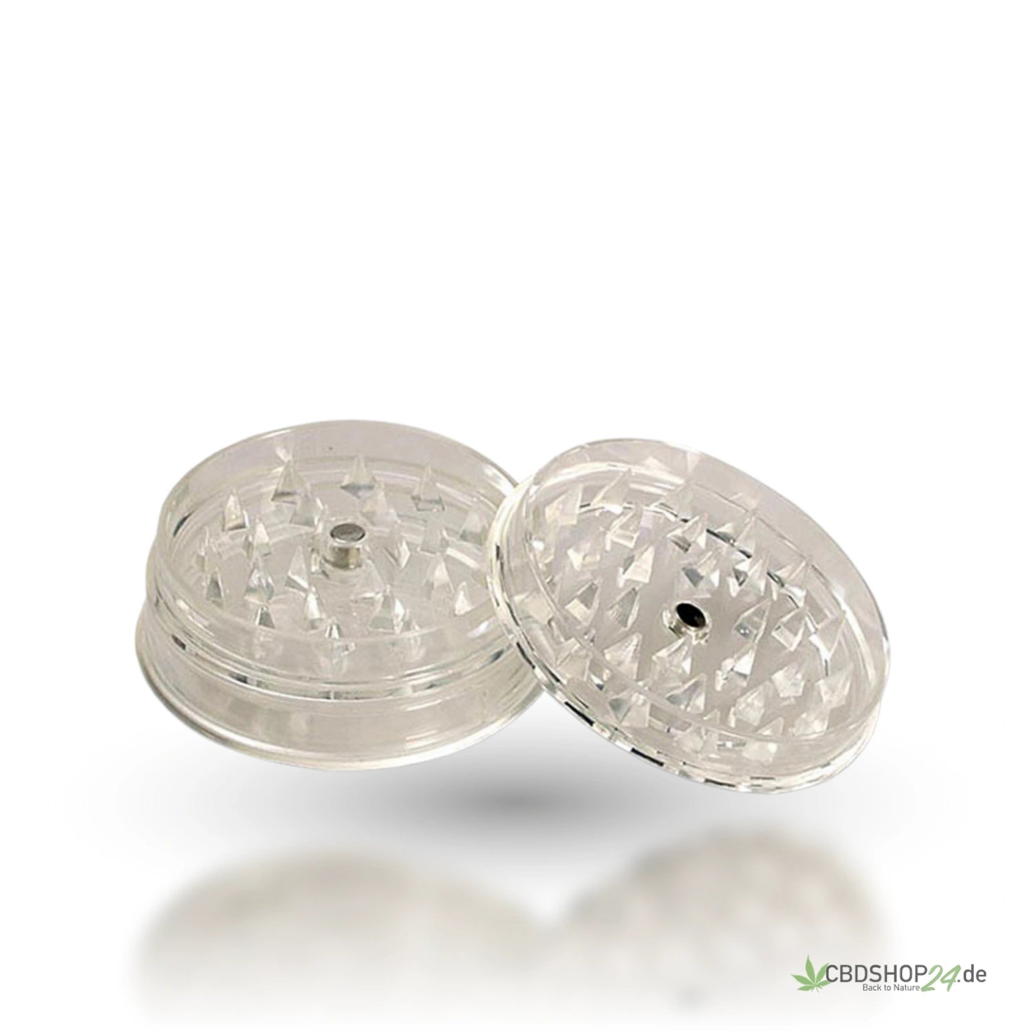 Kräutermühle aus Acryl, 3-teilig, Transparent-cbdshop24.de