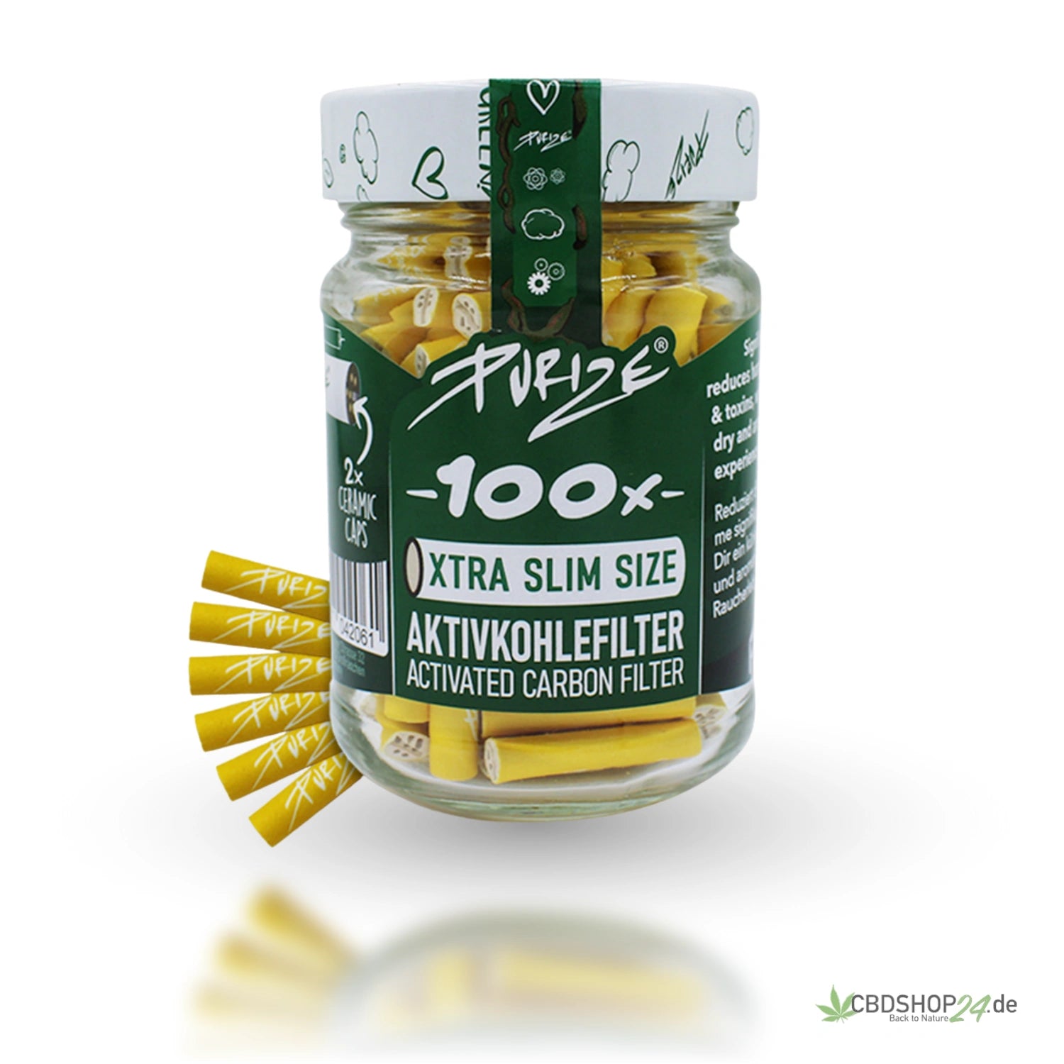 Purize® Xtra Slim Size (Ø5,9mm) 100 Stück im Glas vers. Farben