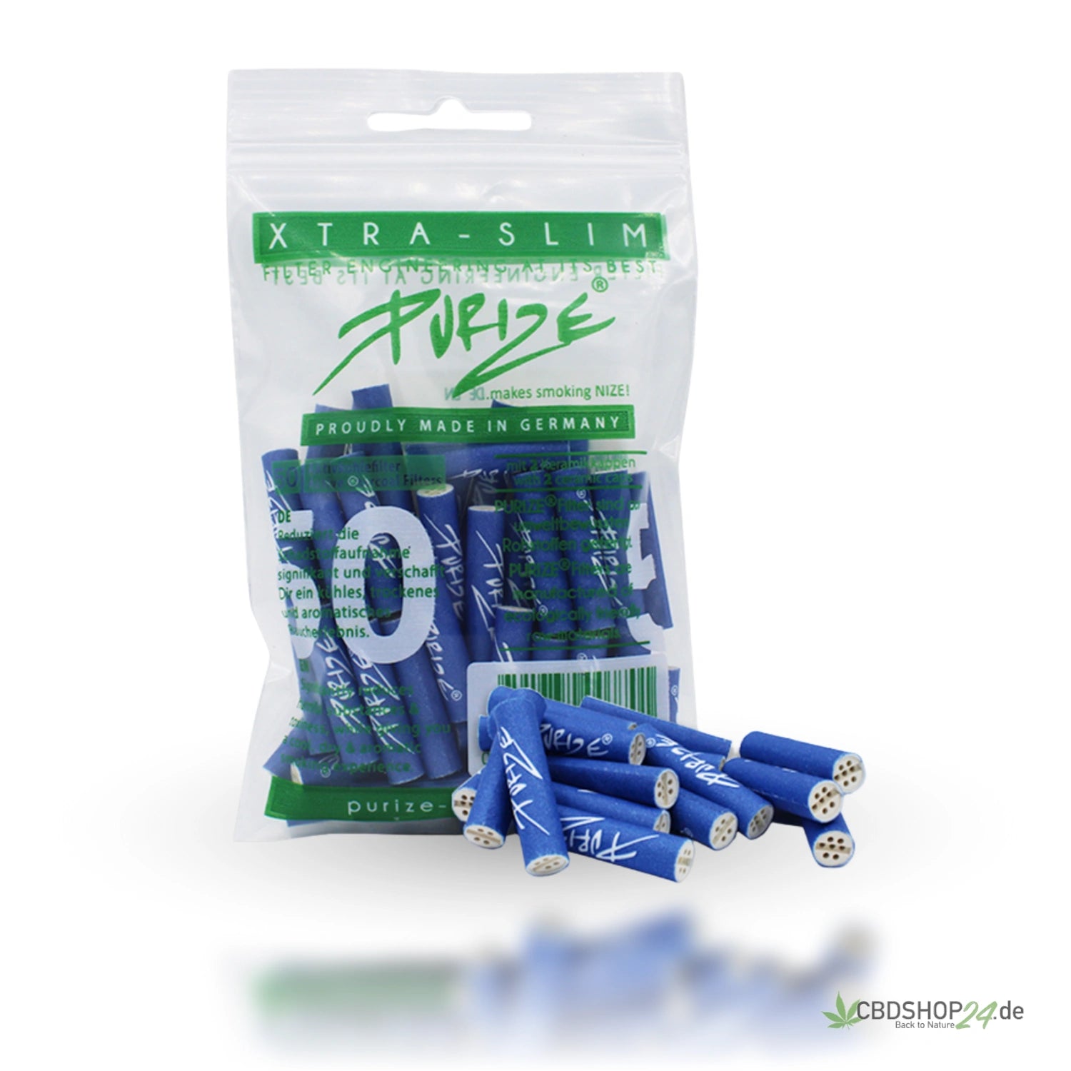 Purize® Xtra Slim Size (Ø5,9mm) 50 Stück im Beutel - Blue