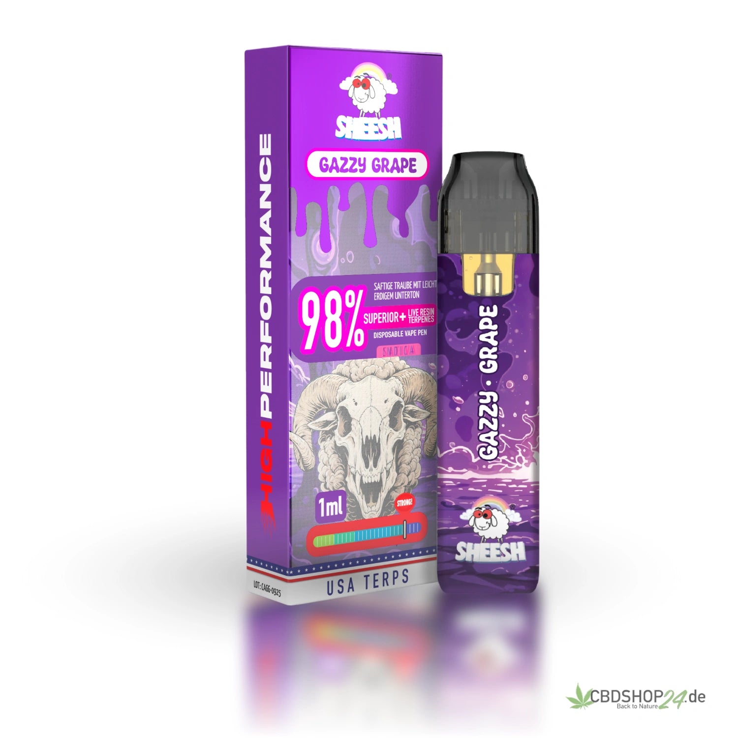 Sheesh Vape 98% Superior - Gazzy Grape cbdshop24