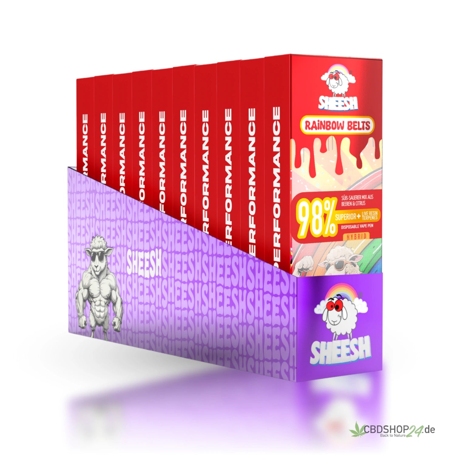 Sheesh Vape 98% Superior - Rainbow Belts cbdshop24