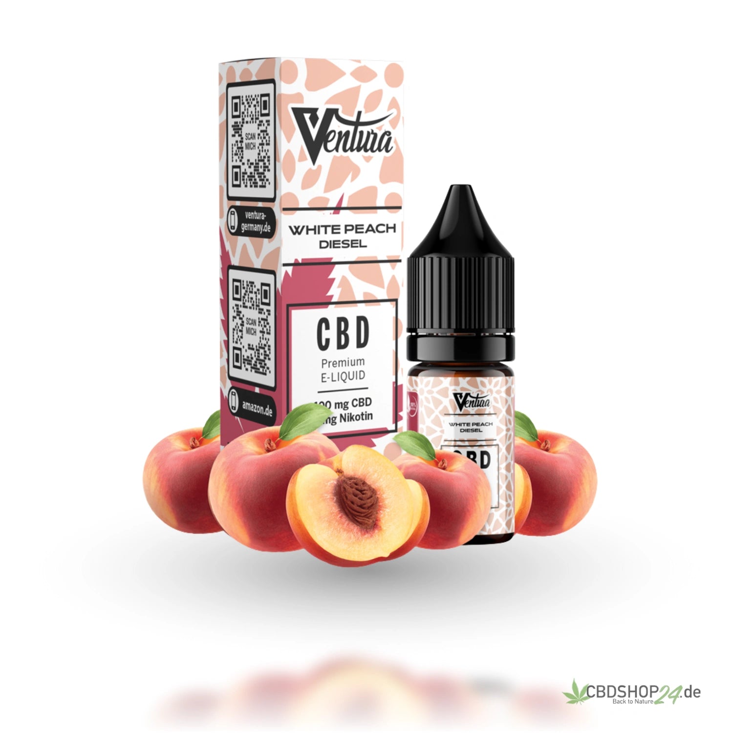 Ventura CBD Liquid 600mg - White Peach Diesel