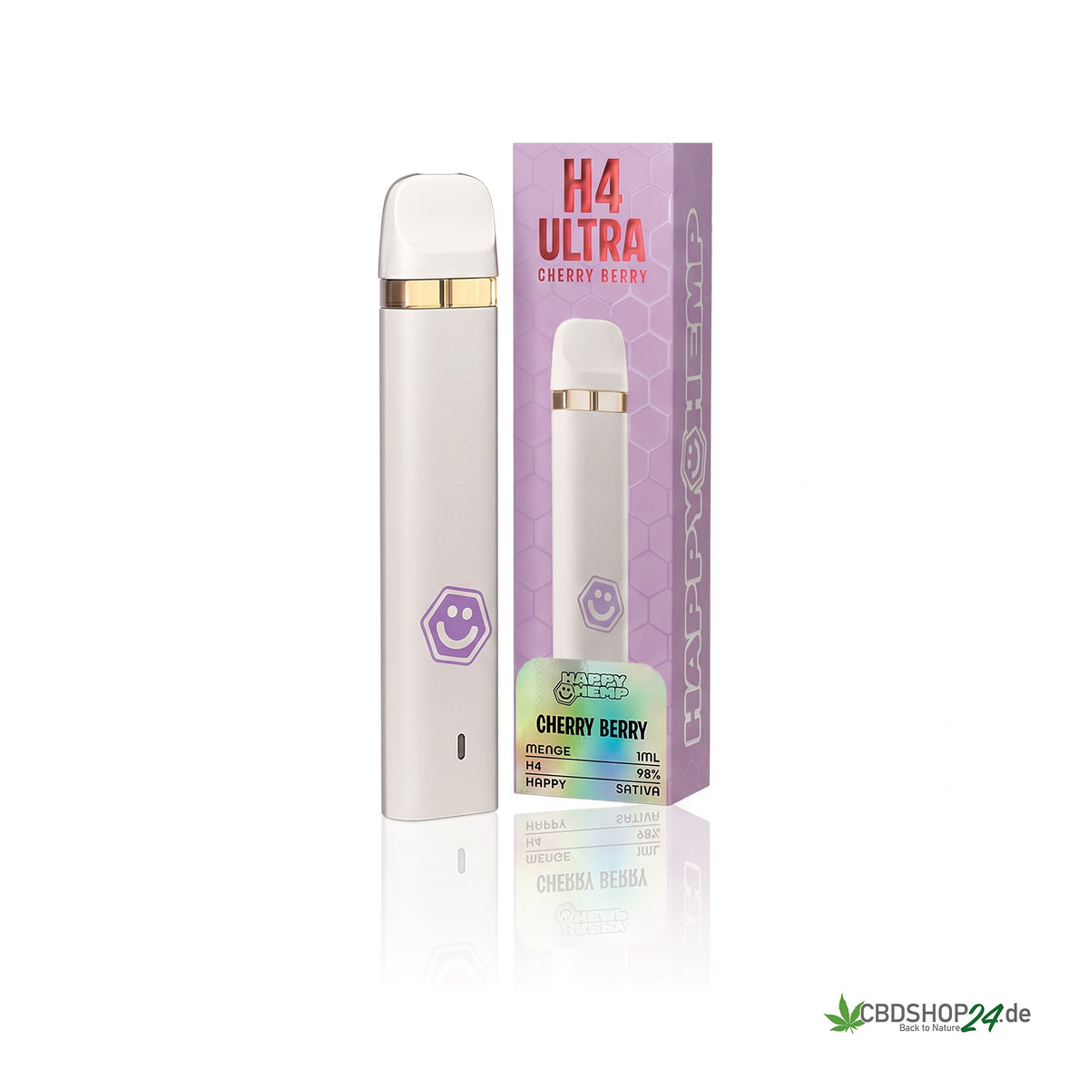 Happy Hemp® H4 Ultra Vape 98% - Cherry Berry