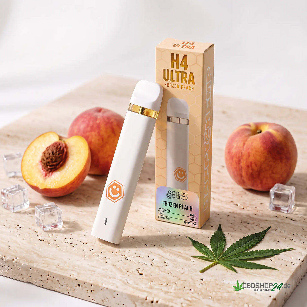 Happy Hemp® H4 Ultra Vape 98% - Frozen Peach