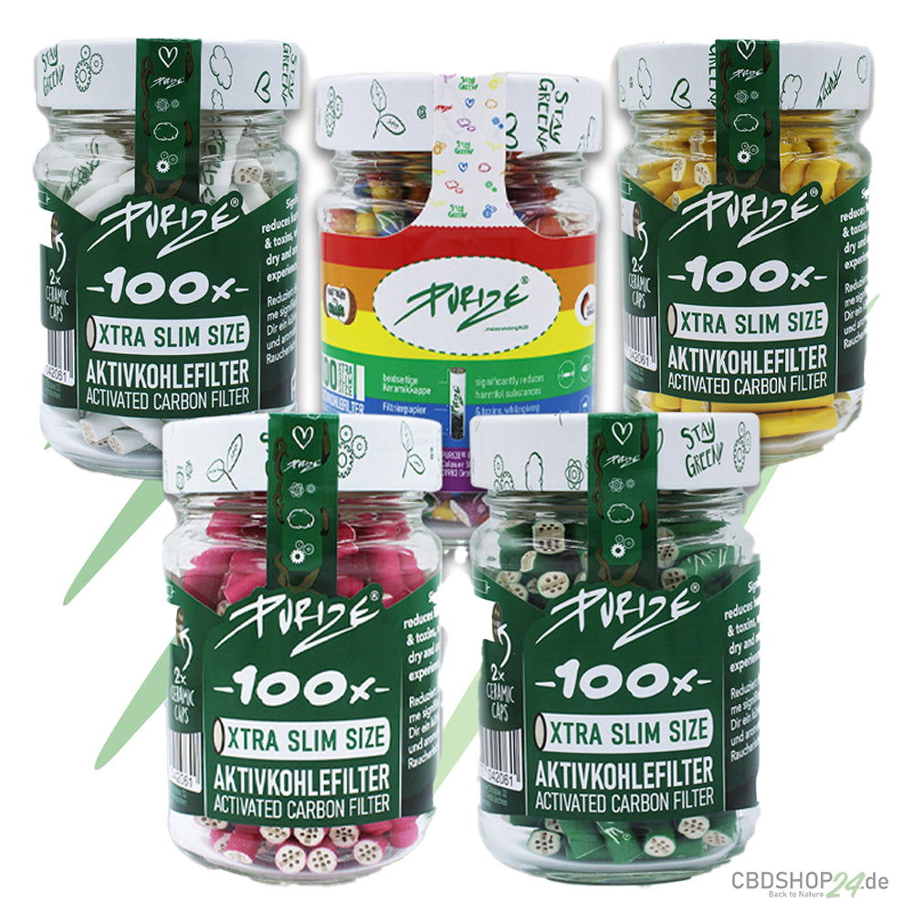 Purize® Xtra Slim Size (Ø5,9mm) 100 Stück im Glas vers. Farben