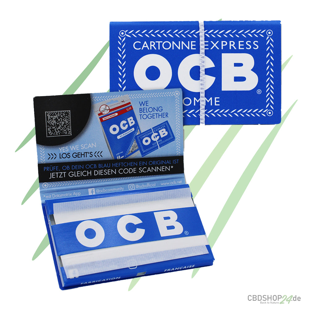 OCB Blau kurz mit Gummizug (Doppel) Blättchen
