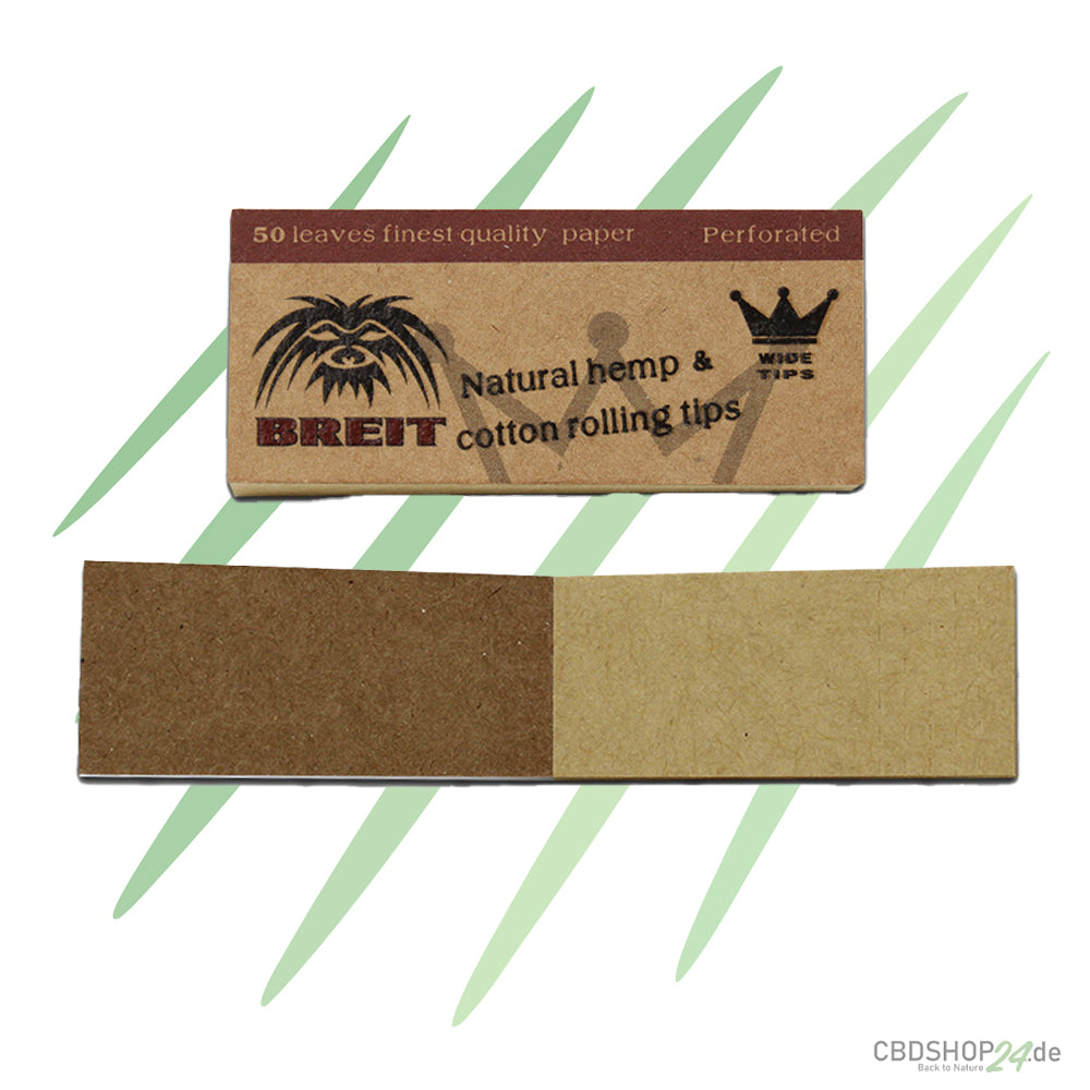 Breit Filter Tips Hemp Cotton Perforiert