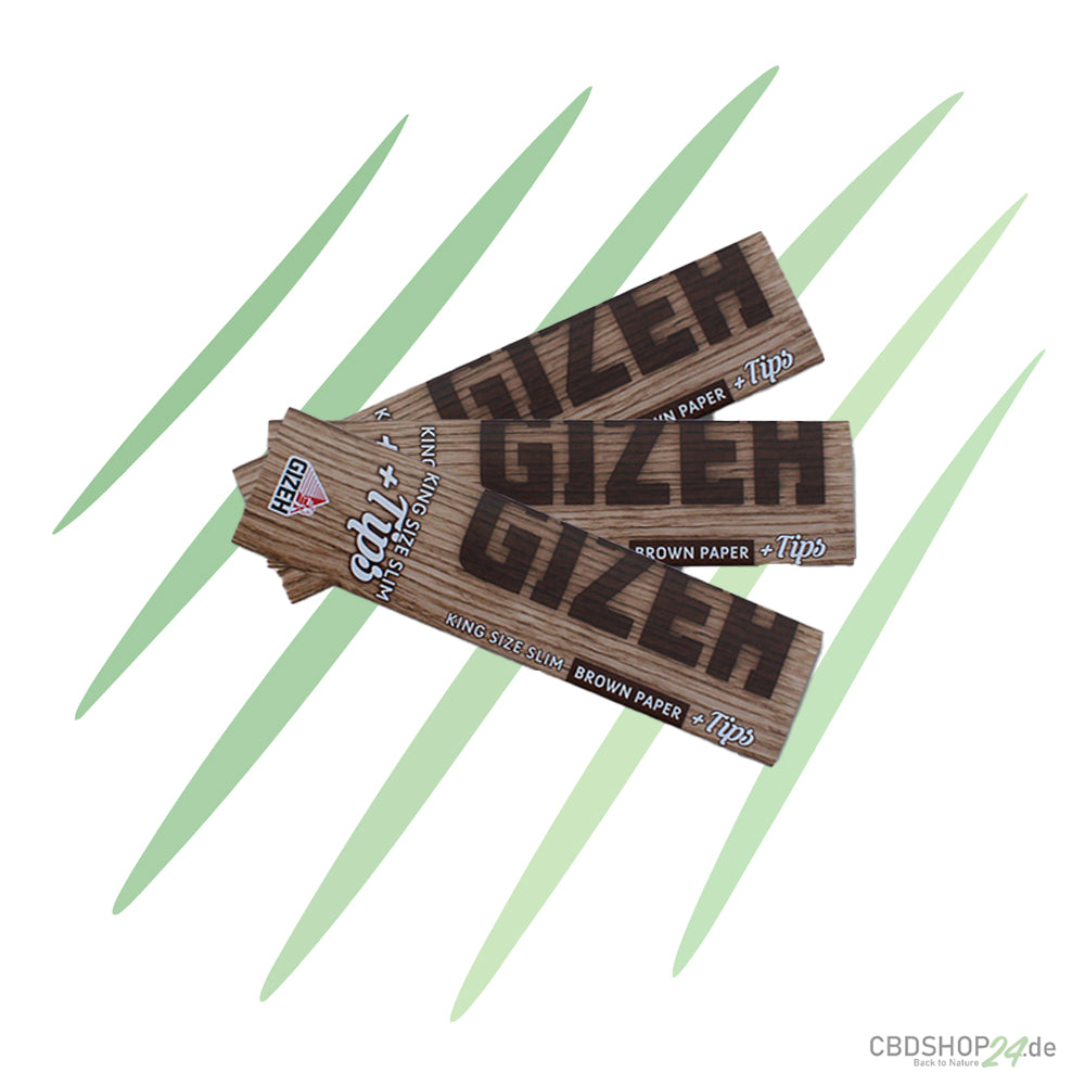 GIZEH Brown Papers King Size Slim + Tips