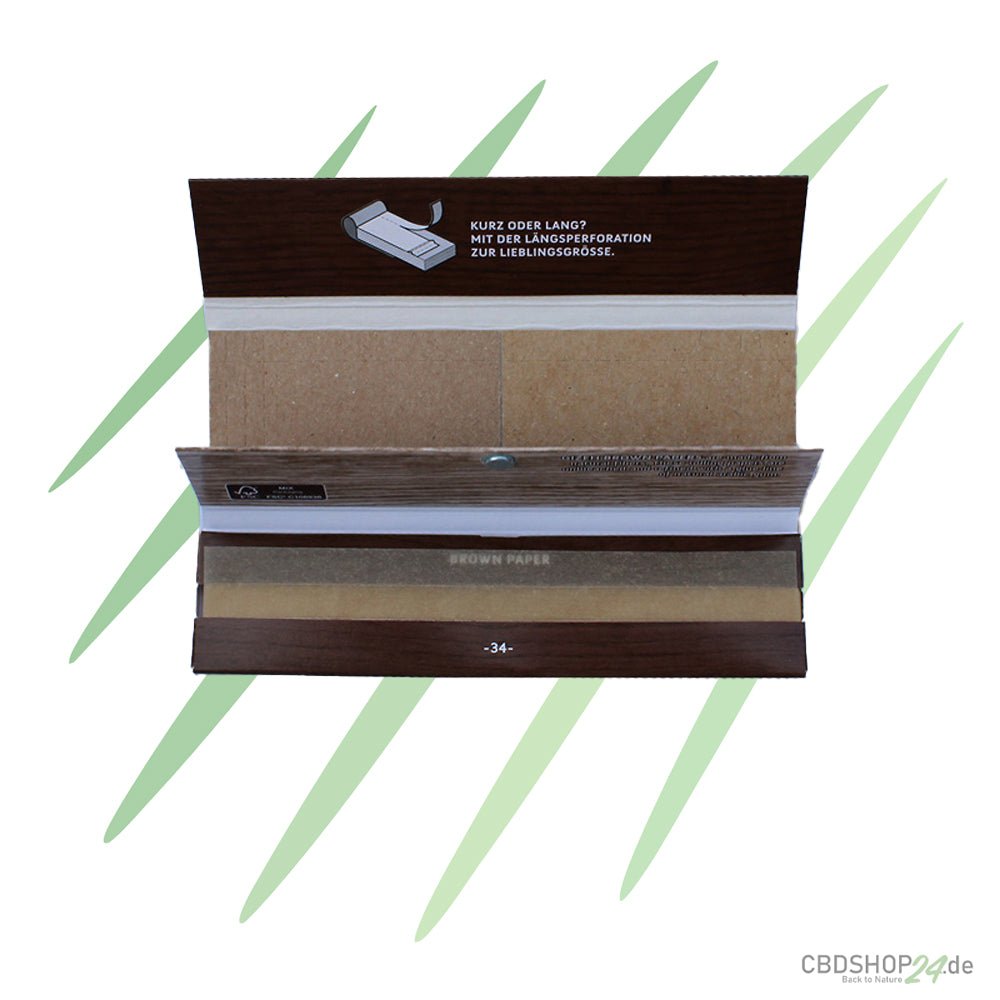 GIZEH Brown Papers King Size Slim + Tips