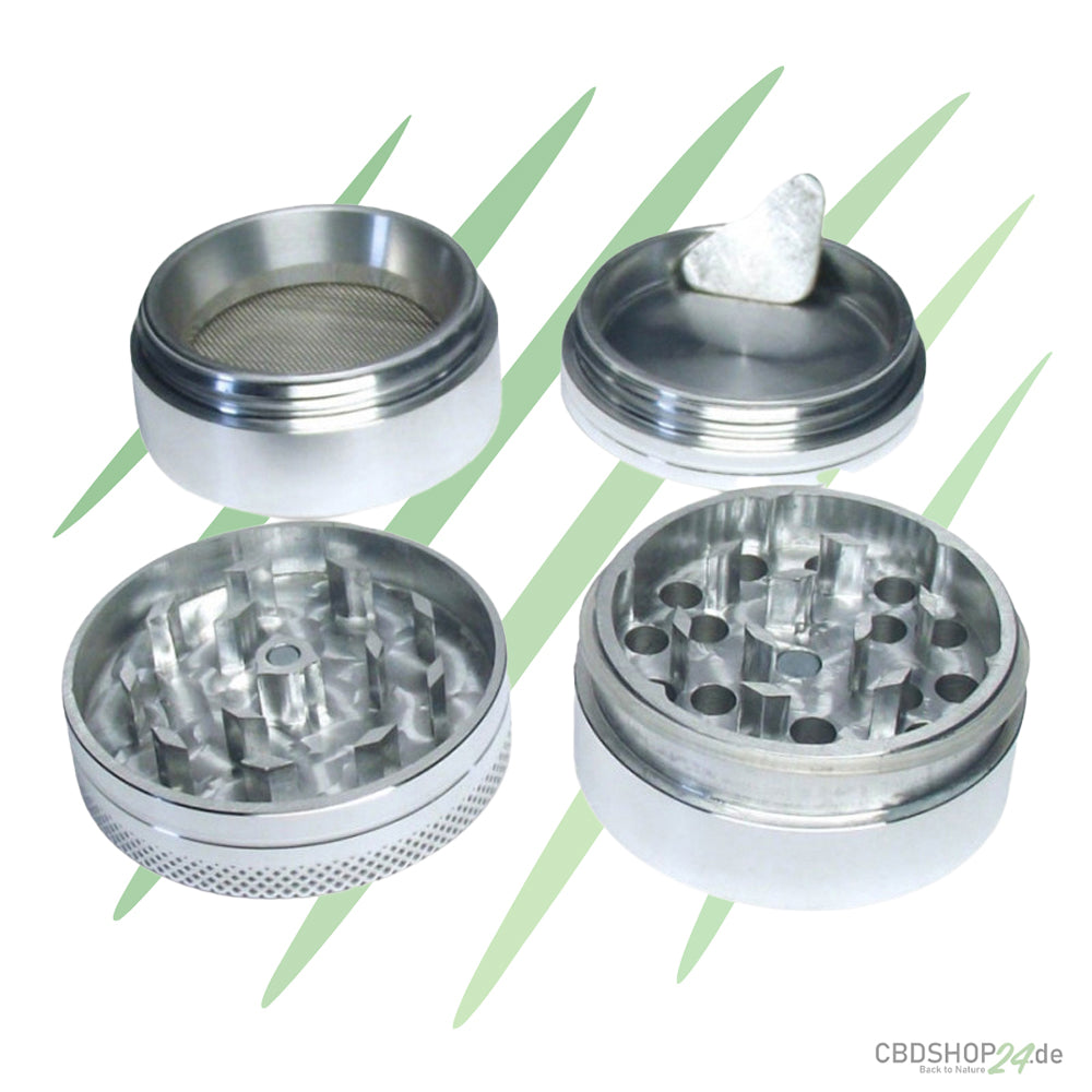 Grinder Silber 4. teilig 40mm