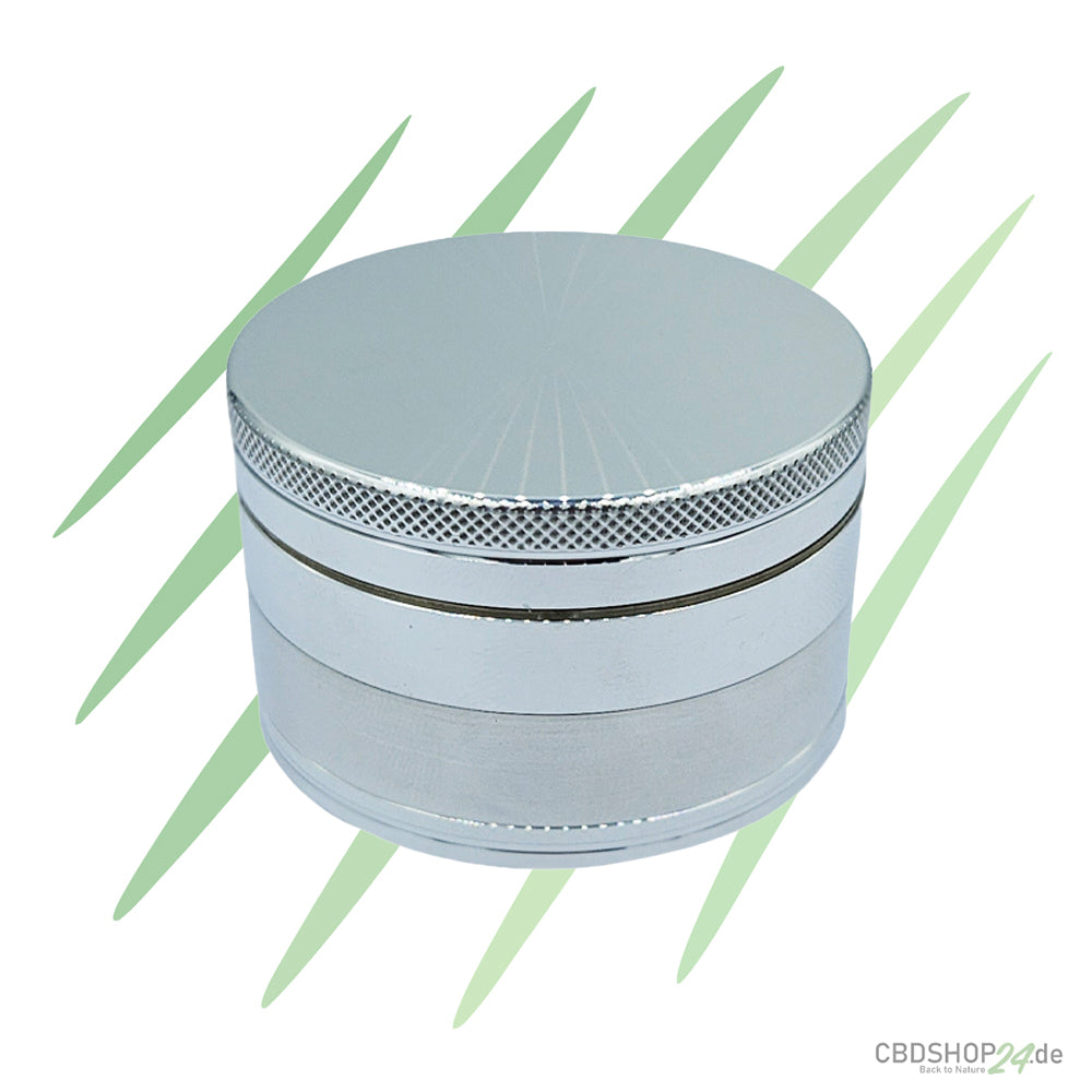 Aluminium Grinder 4 tlg. Silber 63mm
