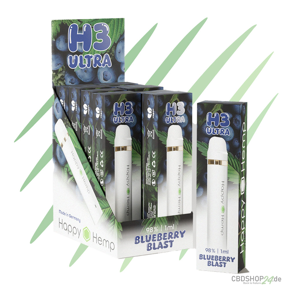 Happy Hemp H3 Ultra Blueberry Blast 1ml Vape