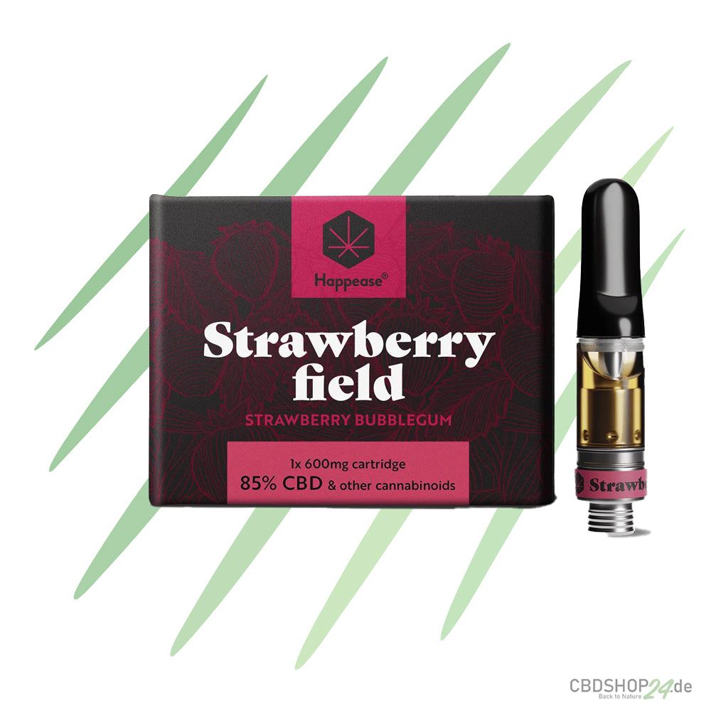 Happease® Strawberry Field – 85 % Cannabinoids (CBD, CBG & CBN) - Kartusche