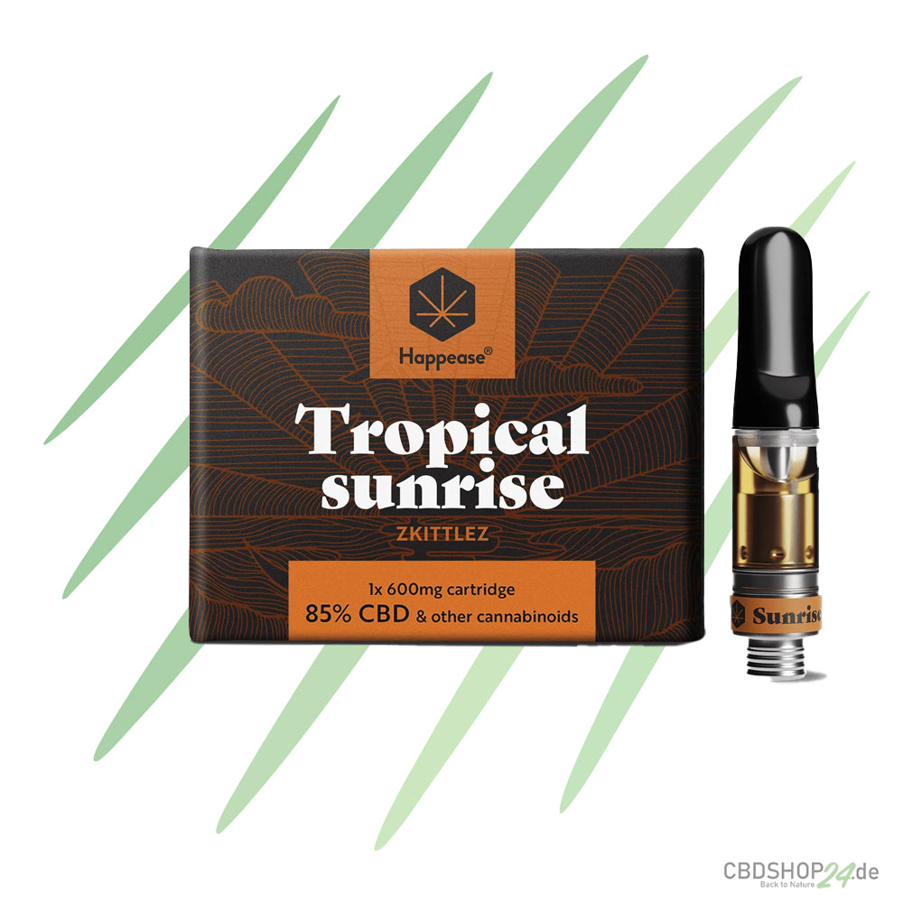Happease® Tropical Sunrise – 85 % Cannabinoids (CBD, CBG & CBN) - Kartusche