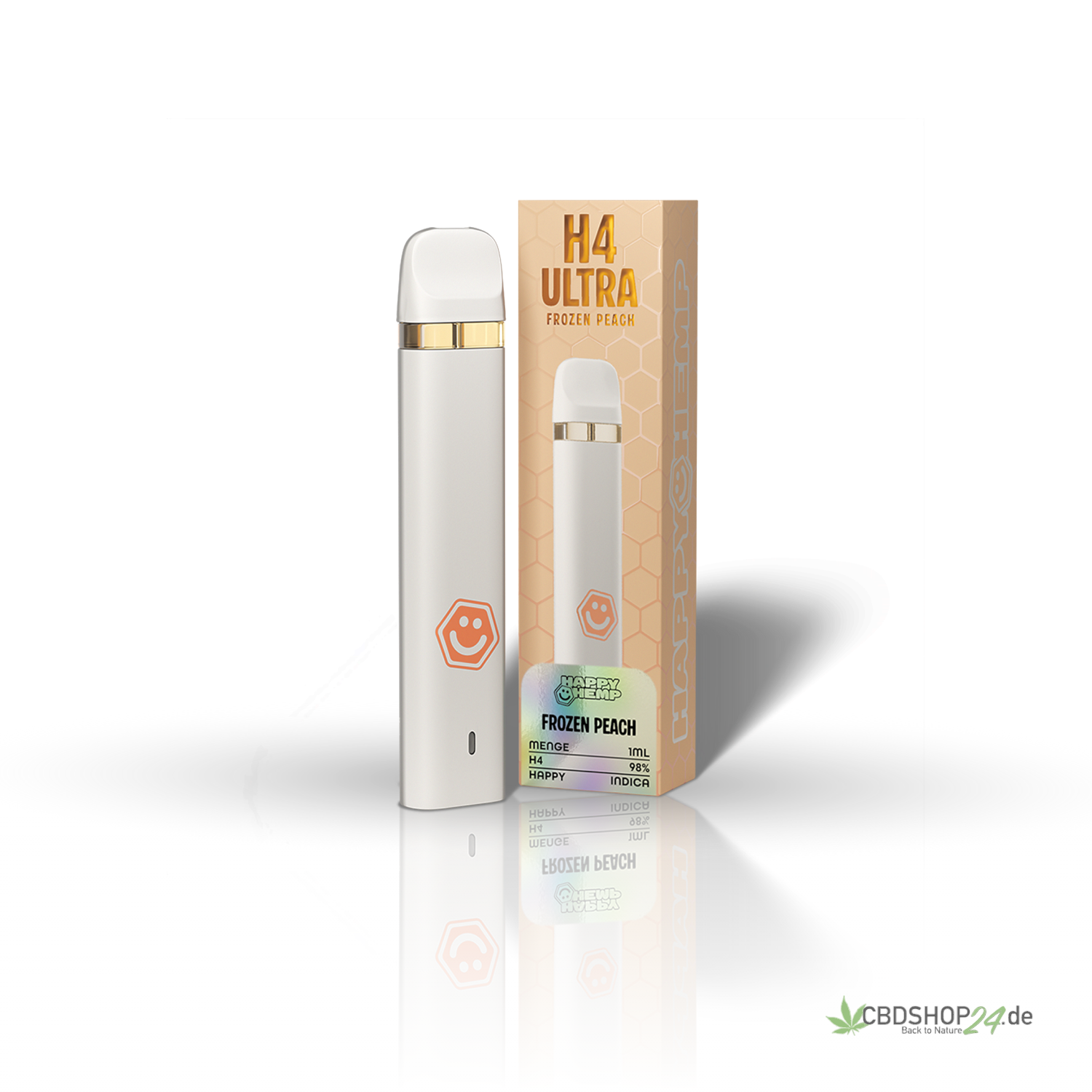 Happy Hemp® H4 Ultra Vape 98% - Frozen Peach
