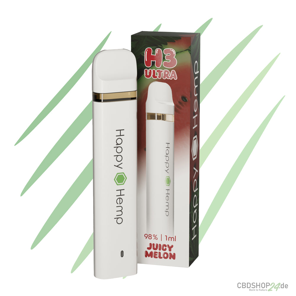 Happy Hemp H3 Ultra Juicy Watermelon 1ml Vape