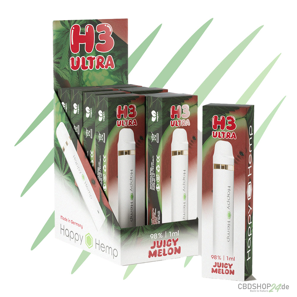 Happy Hemp H3 Ultra Juicy Watermelon 1ml Vape-cbdshop24.de