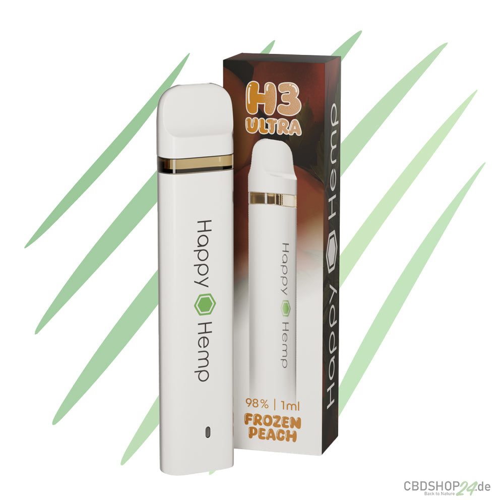 Happy Hemp H3 Ultra Frozen Peach 1ml Vape