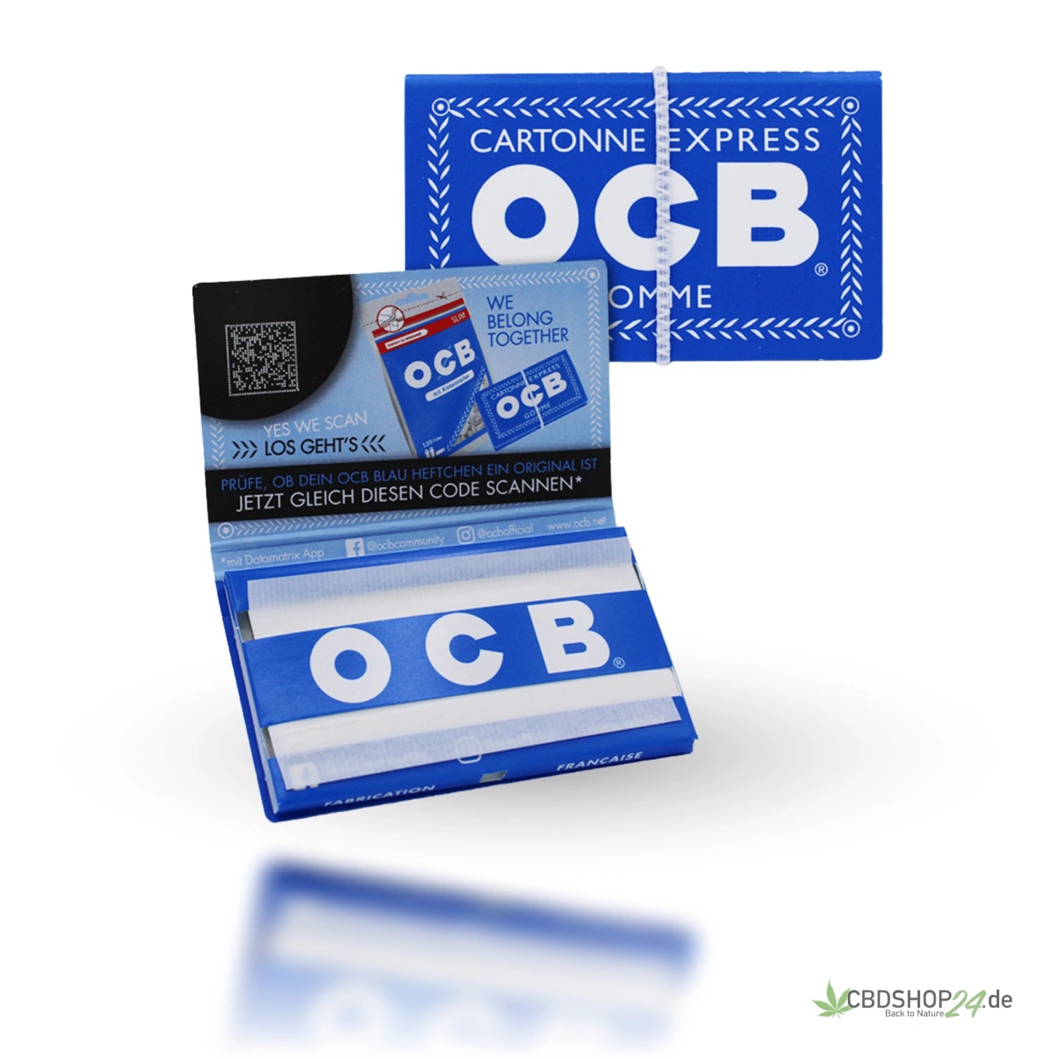 OCB Blau kurz mit Gummizug (Doppel) Blättchen