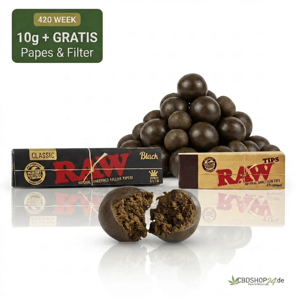 10g H2 Superior Hash Temple Ball + Gratis Papes und Tips