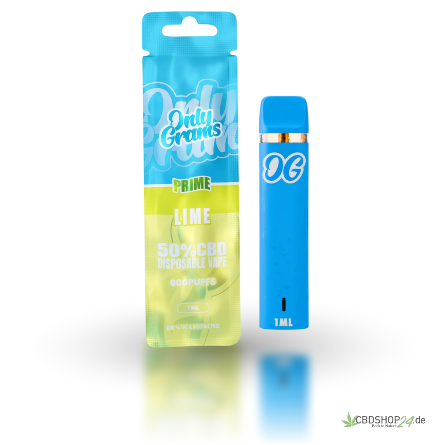 OnlyGrams CBD Vape 50% - Lime cbdshop24