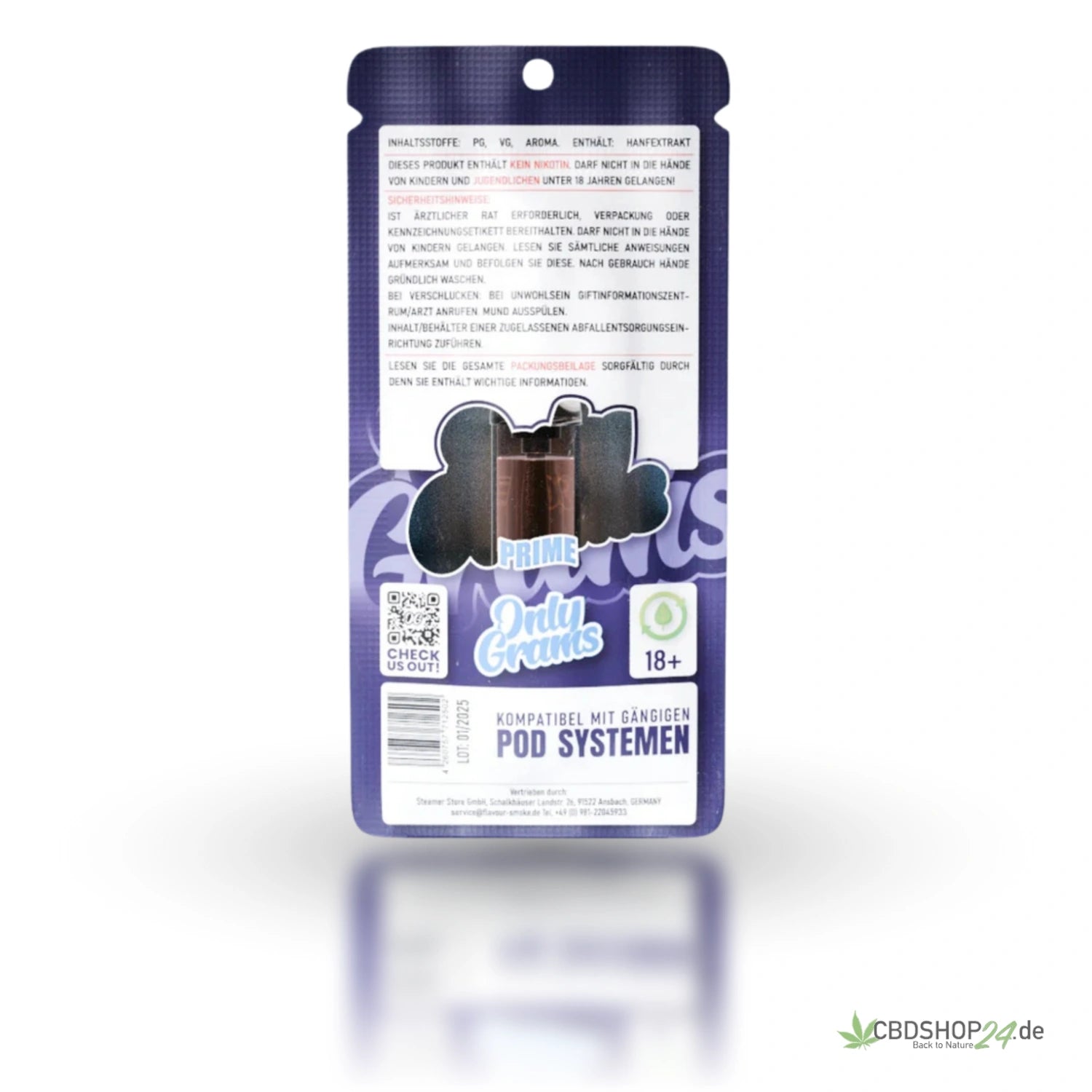 OnlyGrams H2 Superior Pod 96% - Grape