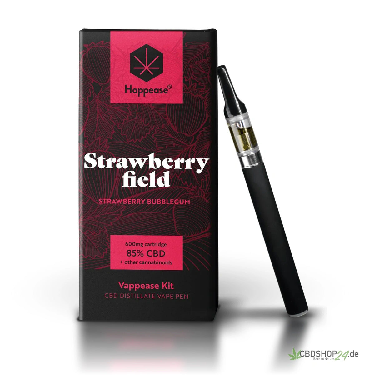 Happease® CBD Vape 85% Strawberry Field