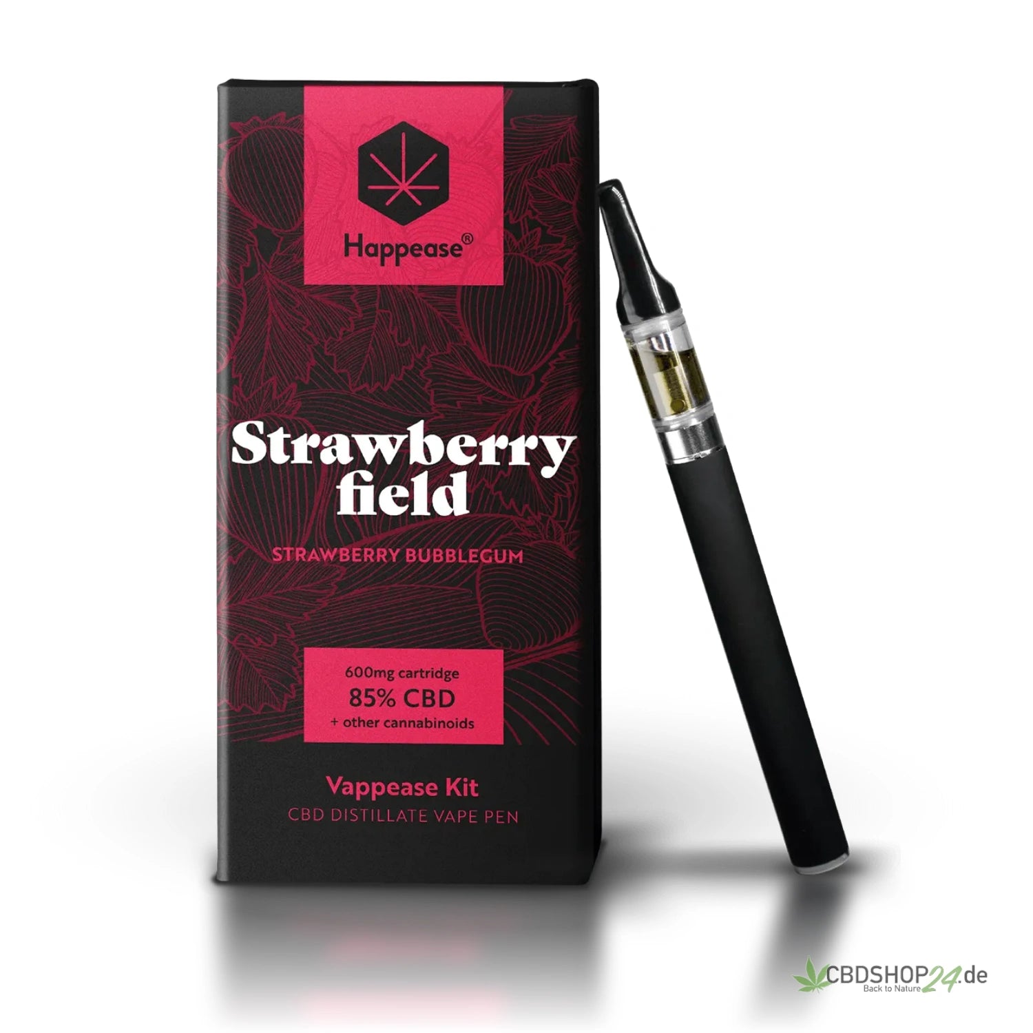 Happease® CBD Vape 85% Strawberry Field