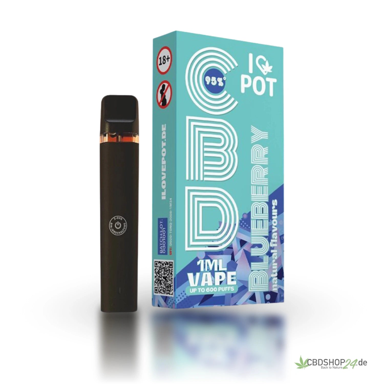 ILovePot CBD Vape 95% - Blueberry-cbdshop24.de