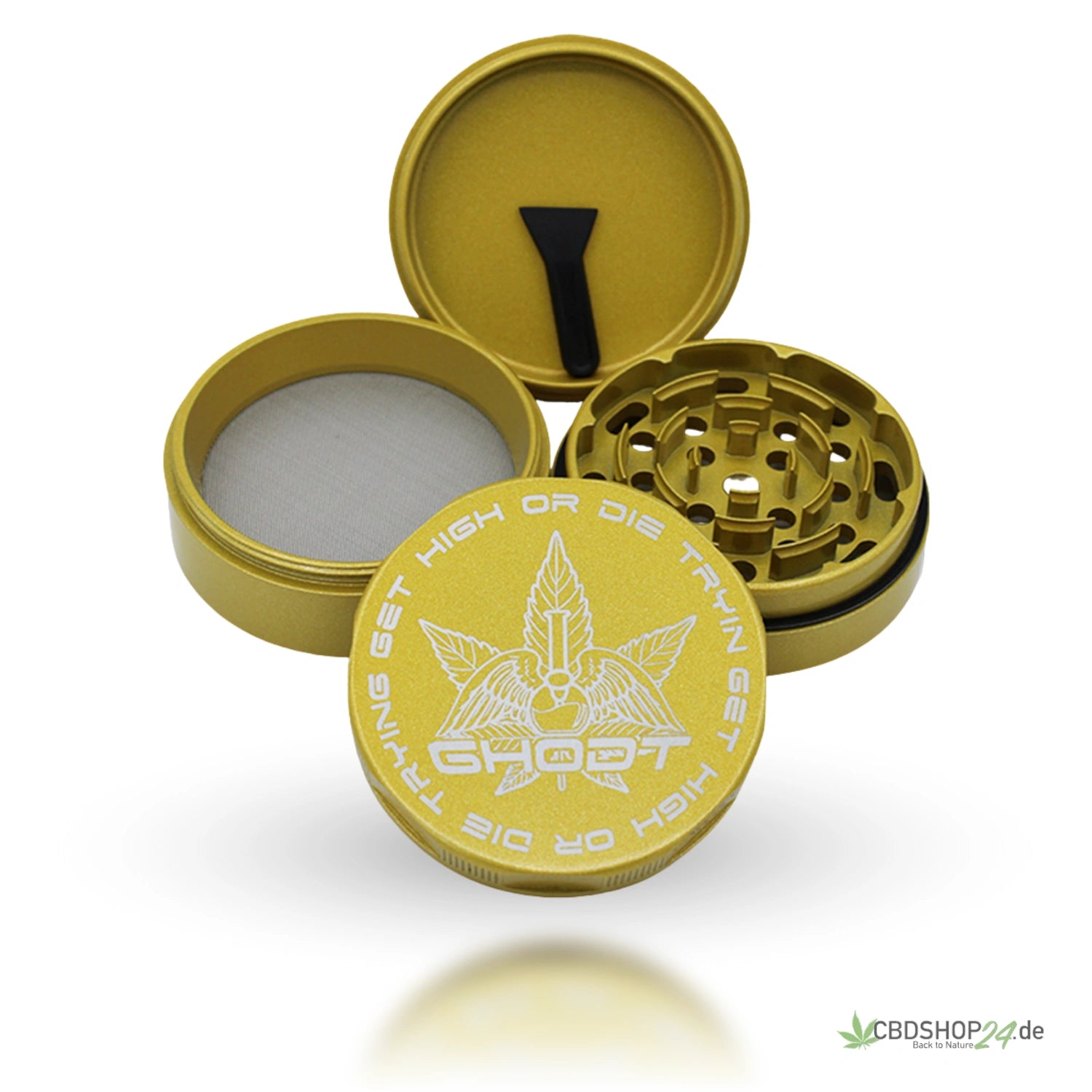 Keramik GHODT Grinder 4 tlg. 63mm Gold