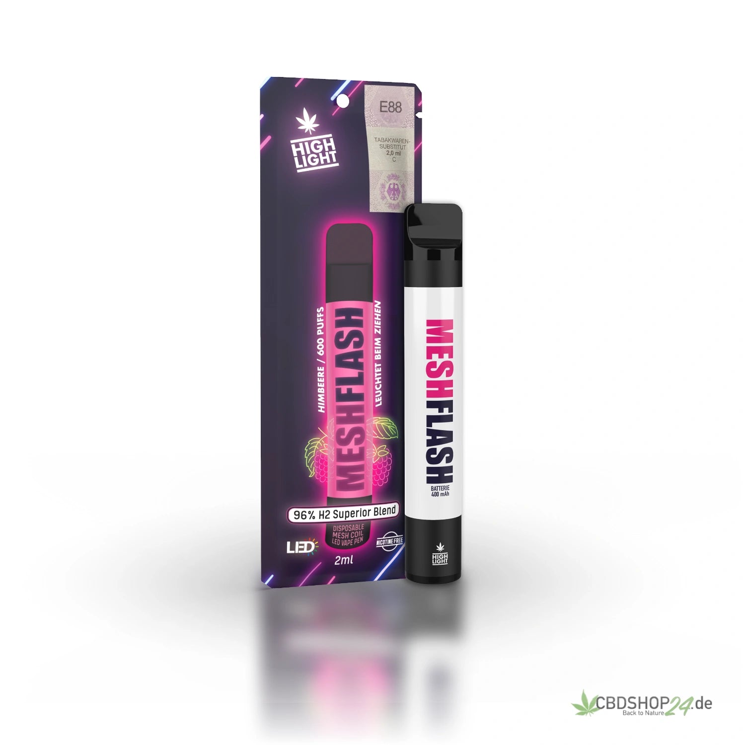 Vape H2 Superior 96% Himbeere