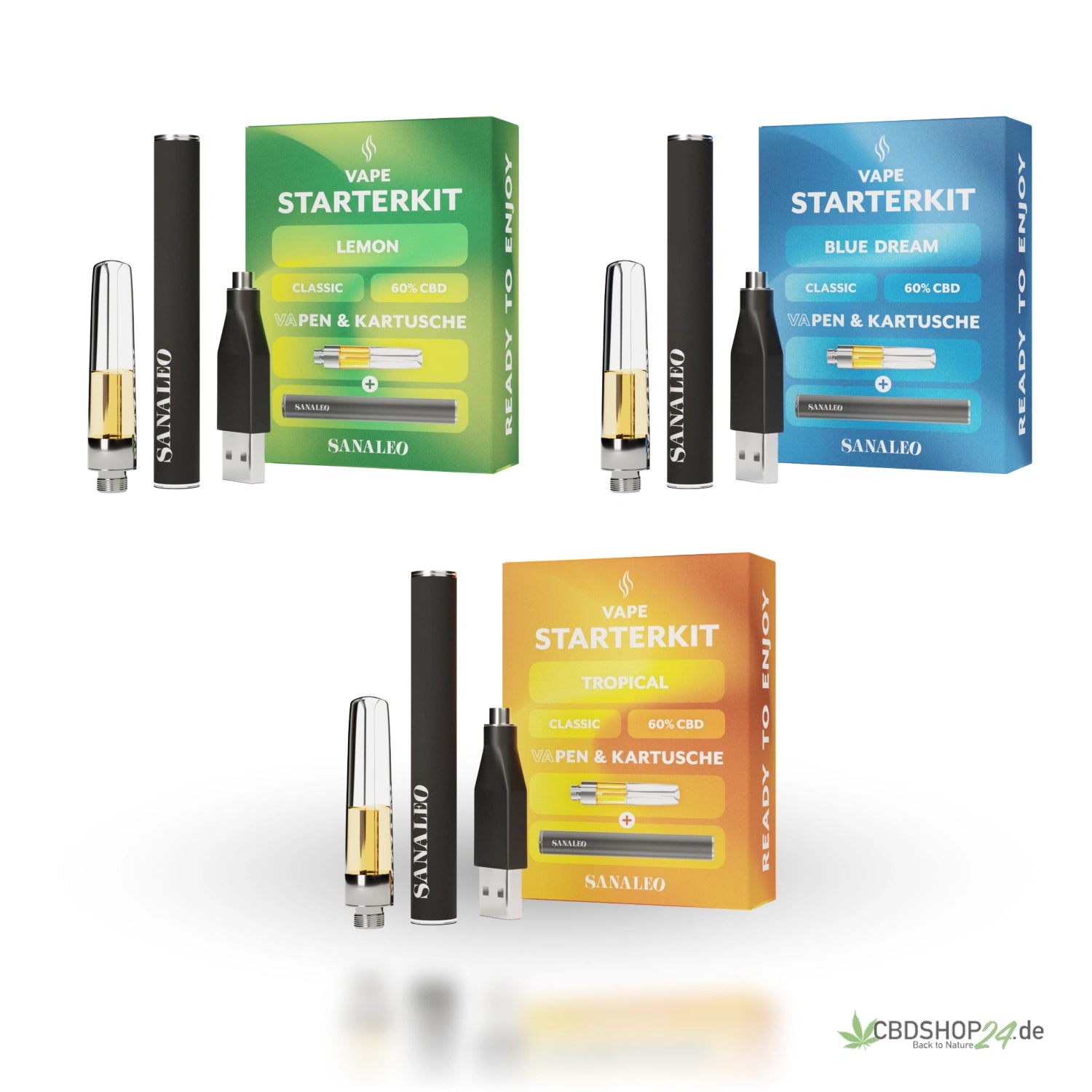 Sanaleo CBD VaPen 60% Starter Kit 0 5ml