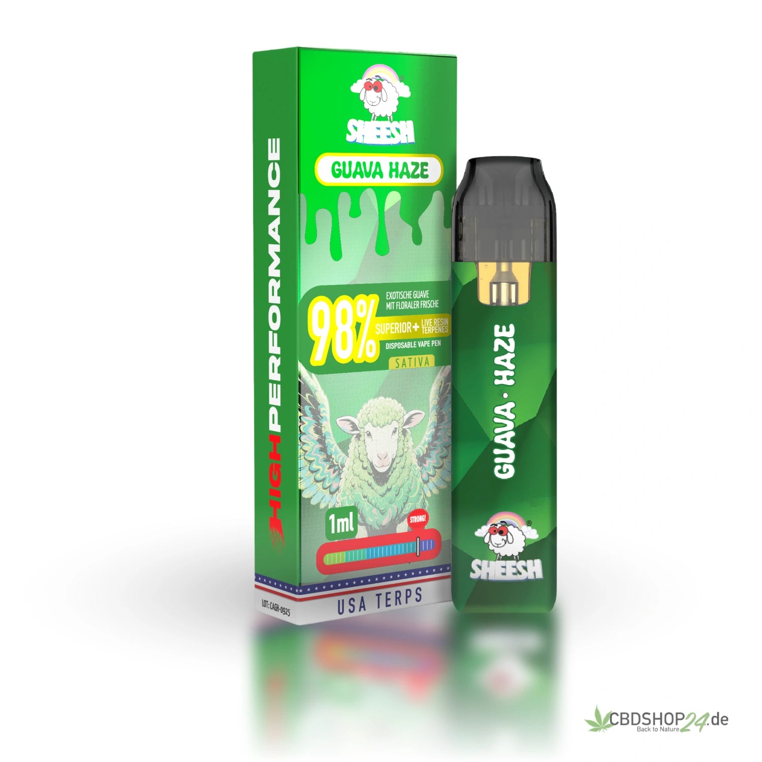 Sheesh Vape 98% Superior - Guava Haze cbdshop24